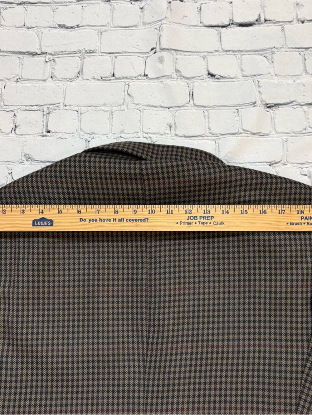 Gianelli Blazer Jacket Mens 40s Olive Green Polyester Wool Blend Houndstooth - Picture 13 of 16